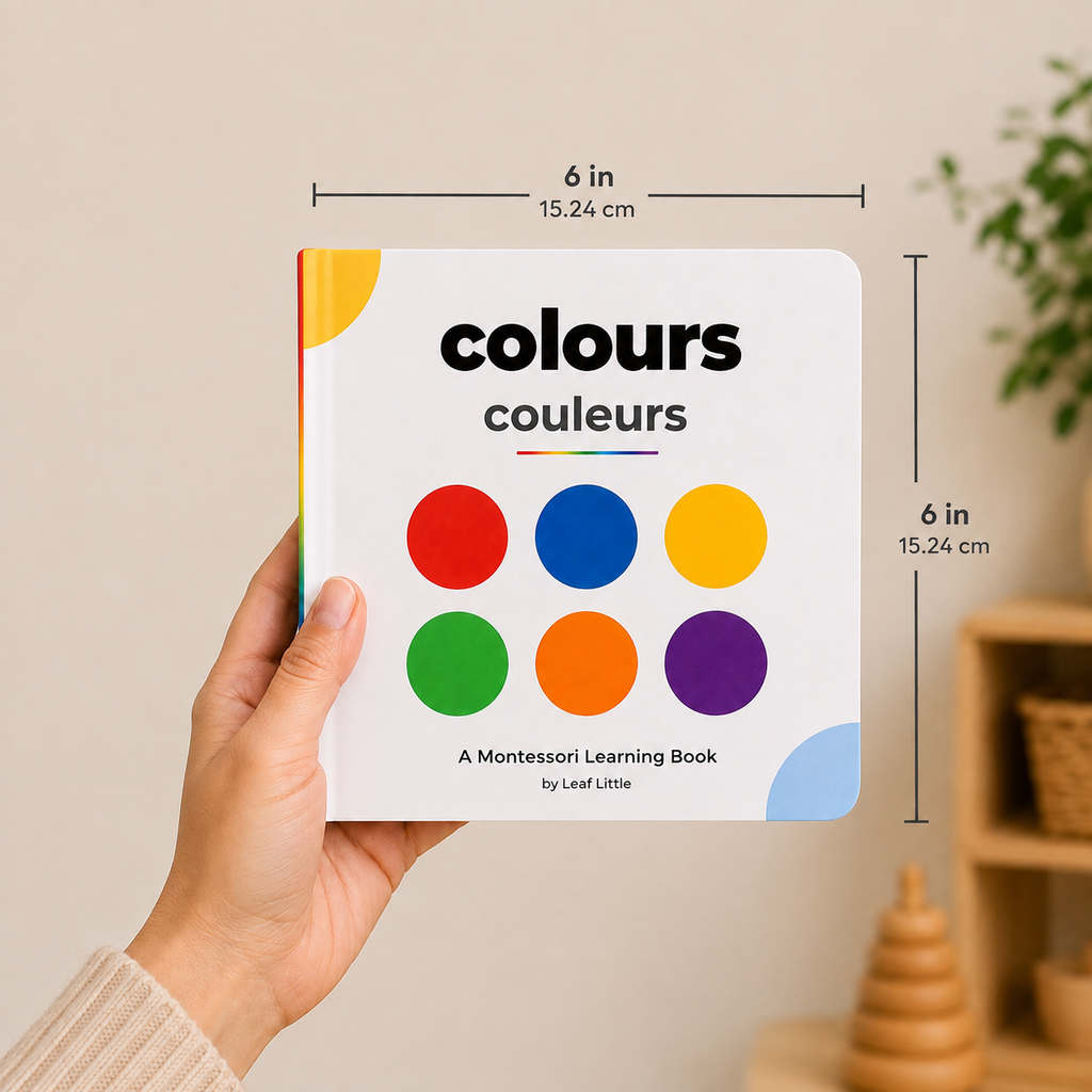 Colours / Couleurs — Un livre cartonné Montessori